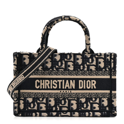 Christian Dior Oblique Mini Book Tote With Strap Blue Multicolor 1 of 11