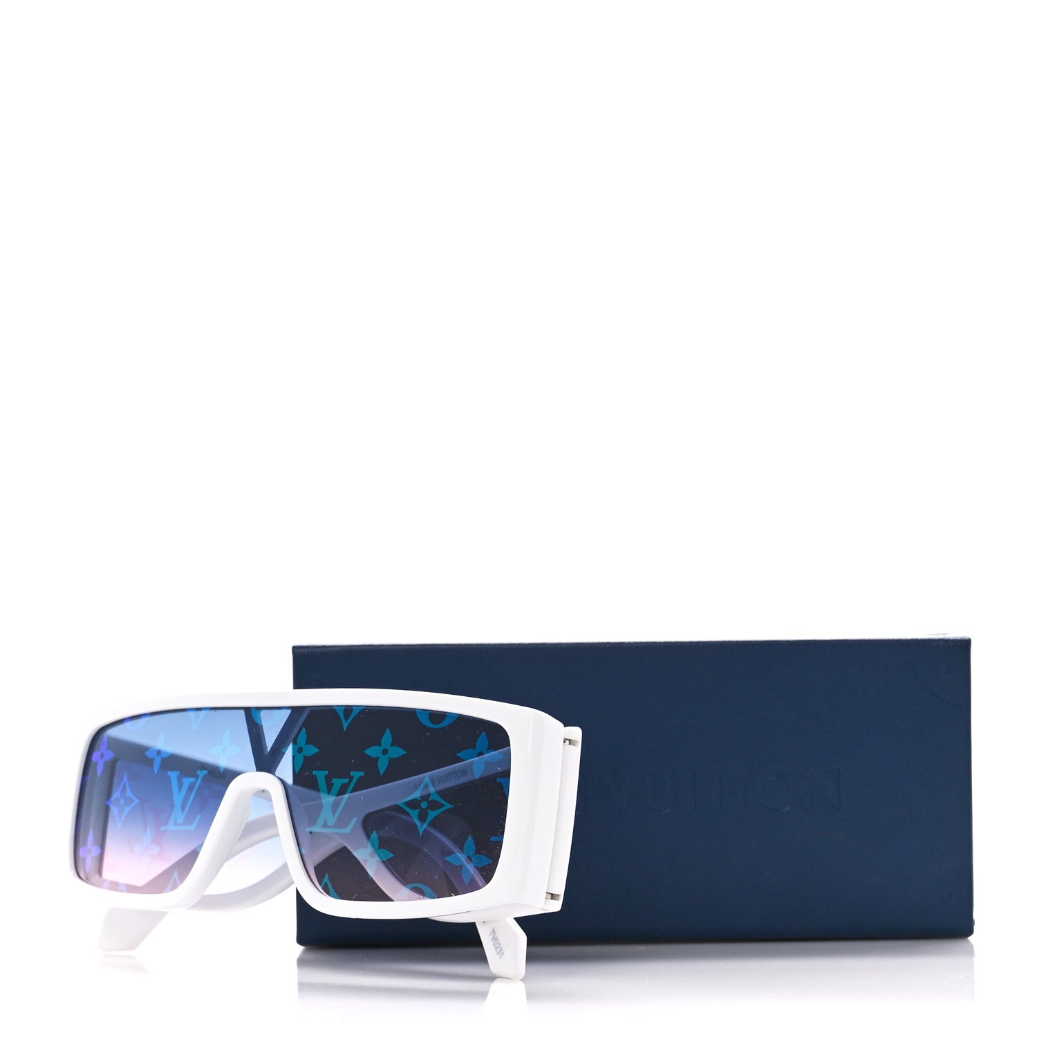 Louis Vuitton Acetate Monogram Sideway Sunglasses Z1452U White 8 of 8