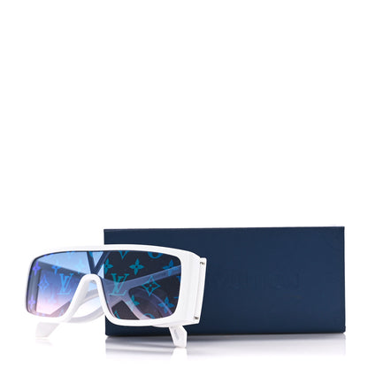 Louis Vuitton Acetate Monogram Sideway Sunglasses Z1452U White 8 of 8