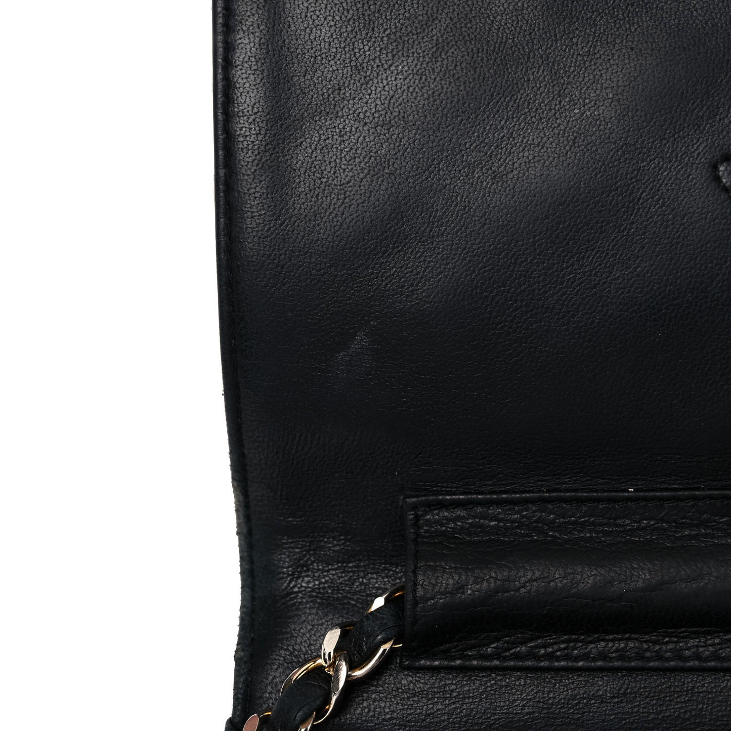 Lambskin Quilted Wallet On Chain WOC Black