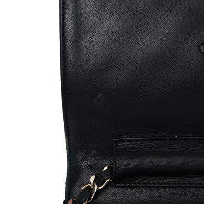 Chanel Lambskin Quilted Wallet On Chain WOC Black 23 of 28