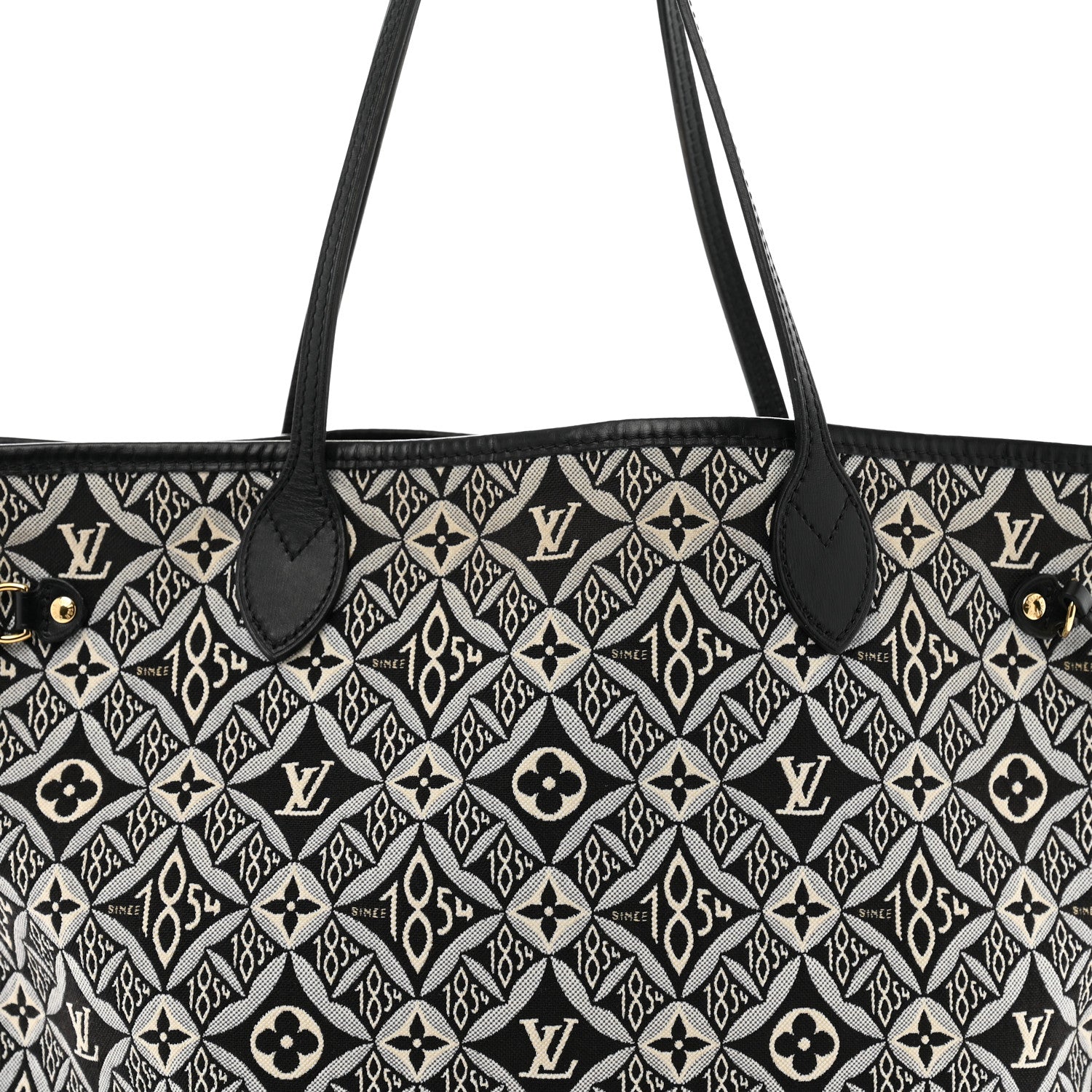 Louis Vuitton Jacquard Since 1854 Neverfull MM Grey 8 of 11