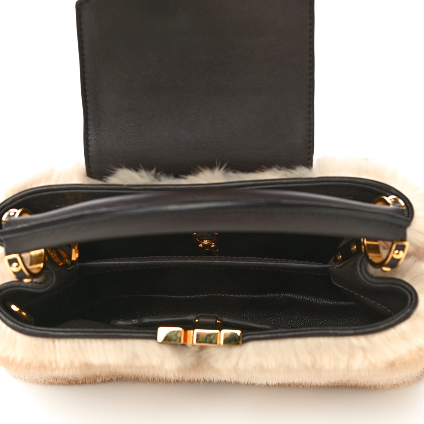 Mink Calfskin Capucines BB Brown