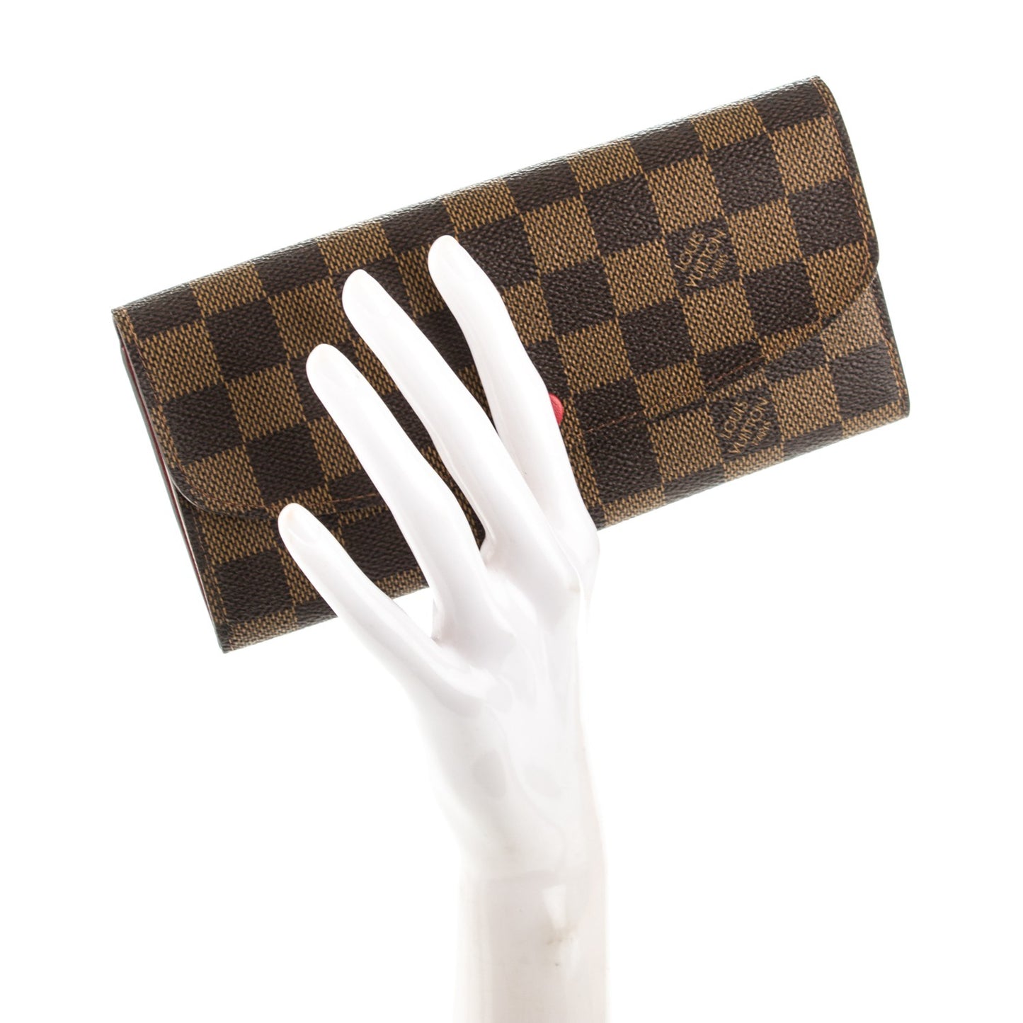 Damier Ebene Emilie Wallet Red