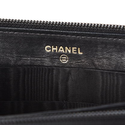 Chanel Caviar CC Timeless Large Zip Around Wallet Black 6 of 14