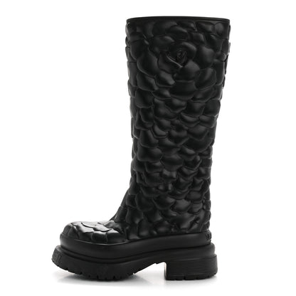 Valentino Garavani Rubber Atelier 03 Rose Edition 30/50mm Tall Rainboots 35 Black 1 of 9