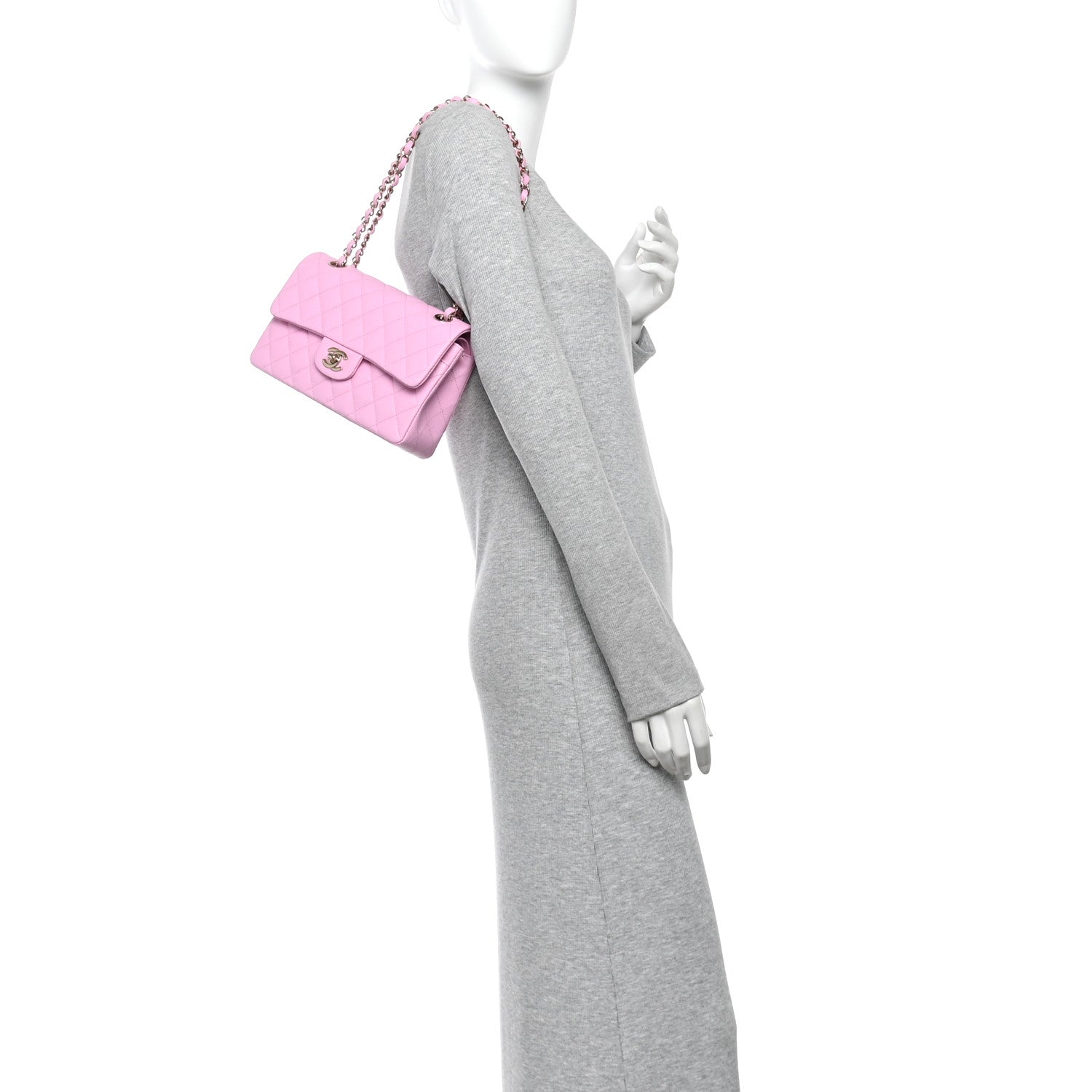Chanel Caviar Quilted Small Double Flap Pink 2 of 10
