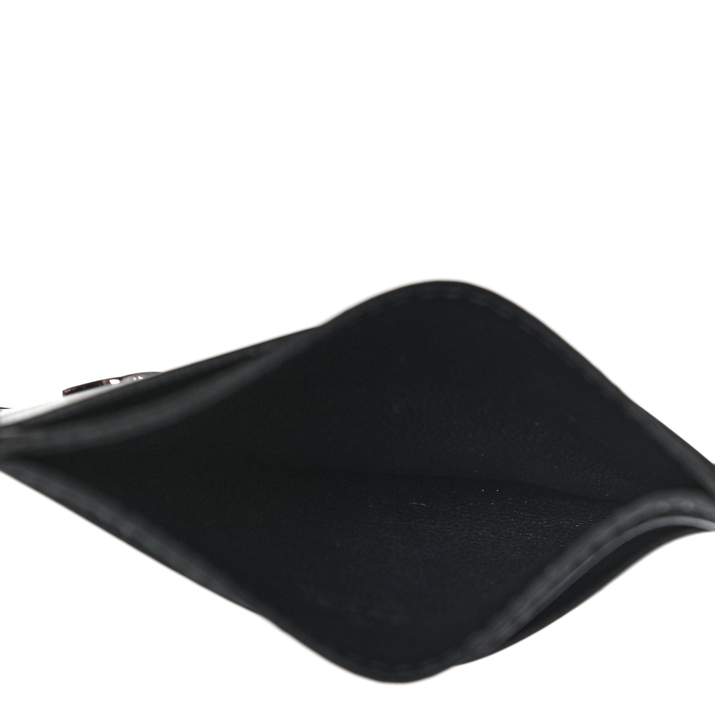 Calfskin GG Card Holder Black