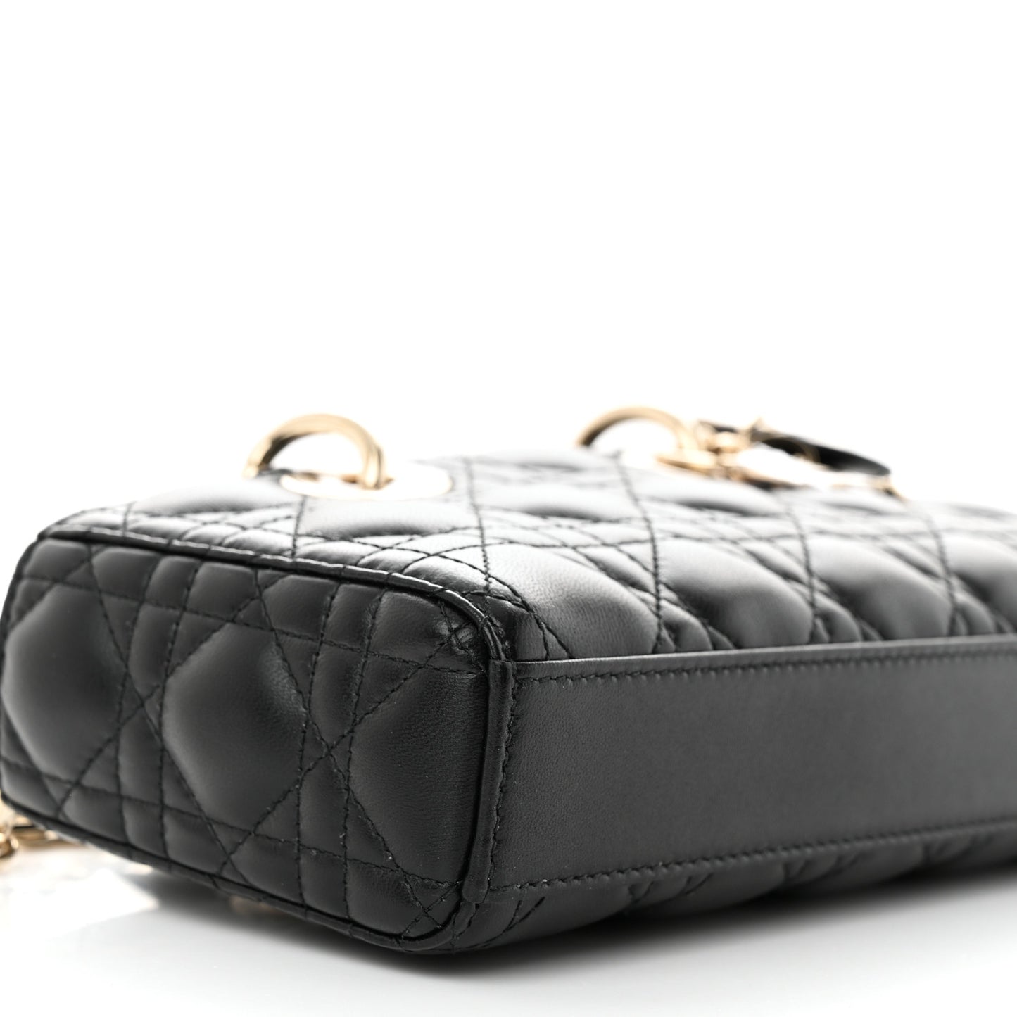 Lambskin Cannage Small Lady D-Joy Black