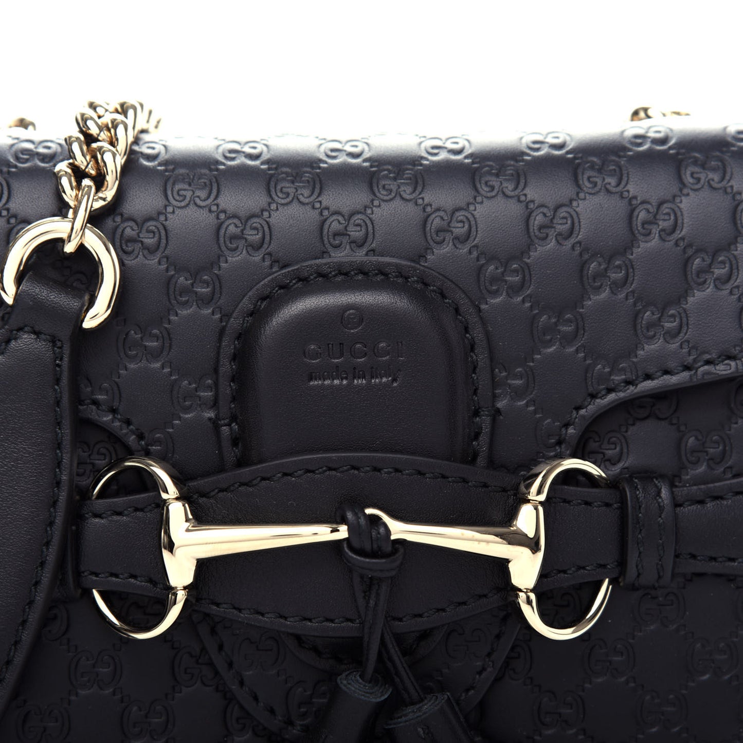 Microguccissima Mini Emily Shoulder Bag Black