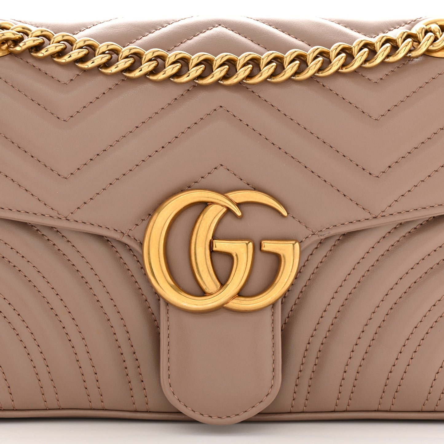 Calfskin Matelasse Small GG Marmont Shoulder Bag Porcelain Rose
