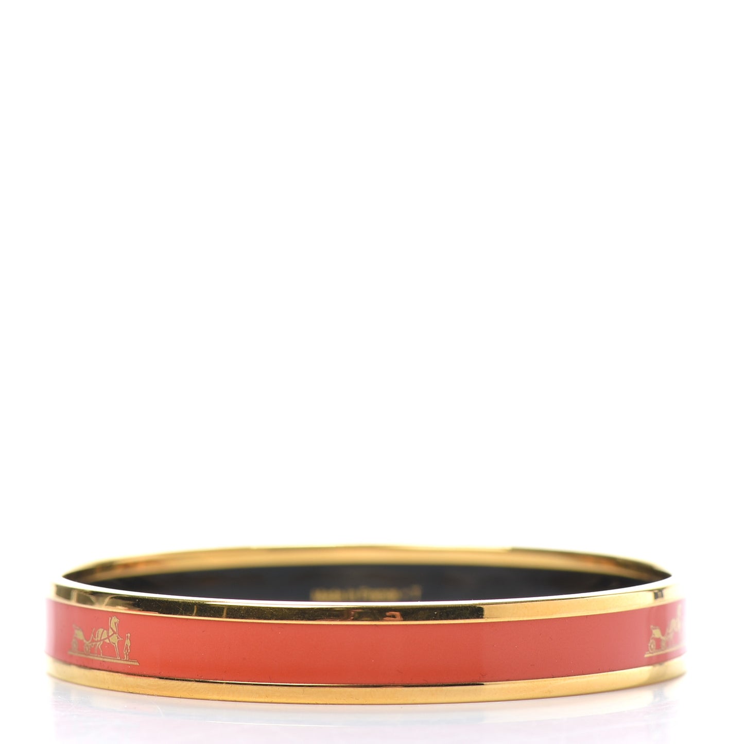 Enamel Printed Narrow Caleche Bracelet 65 Orange
