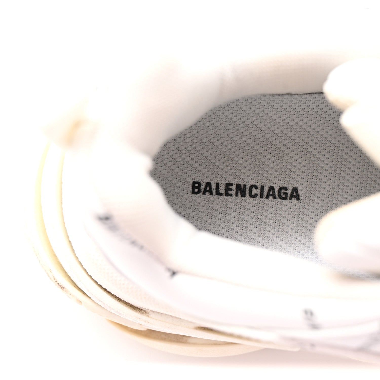 Balenciaga Technical Fabric Allover Logo Womens Triple S Sneakers 39 White Black 9 of 10