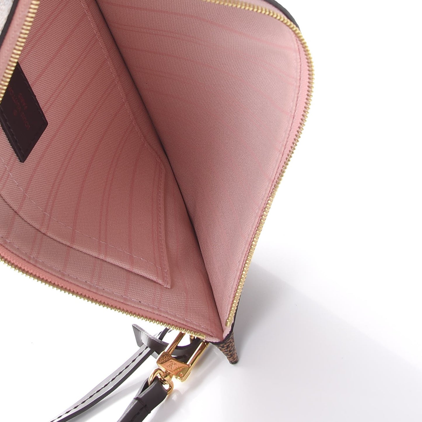 Damier Ebene Neverfull MM GM Pochette Rose Ballerine