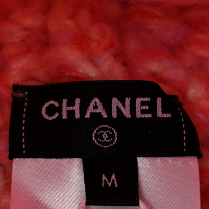 Chanel Cashmere Silk CC Beanie Hat M Pink White Lilac 5 of 5