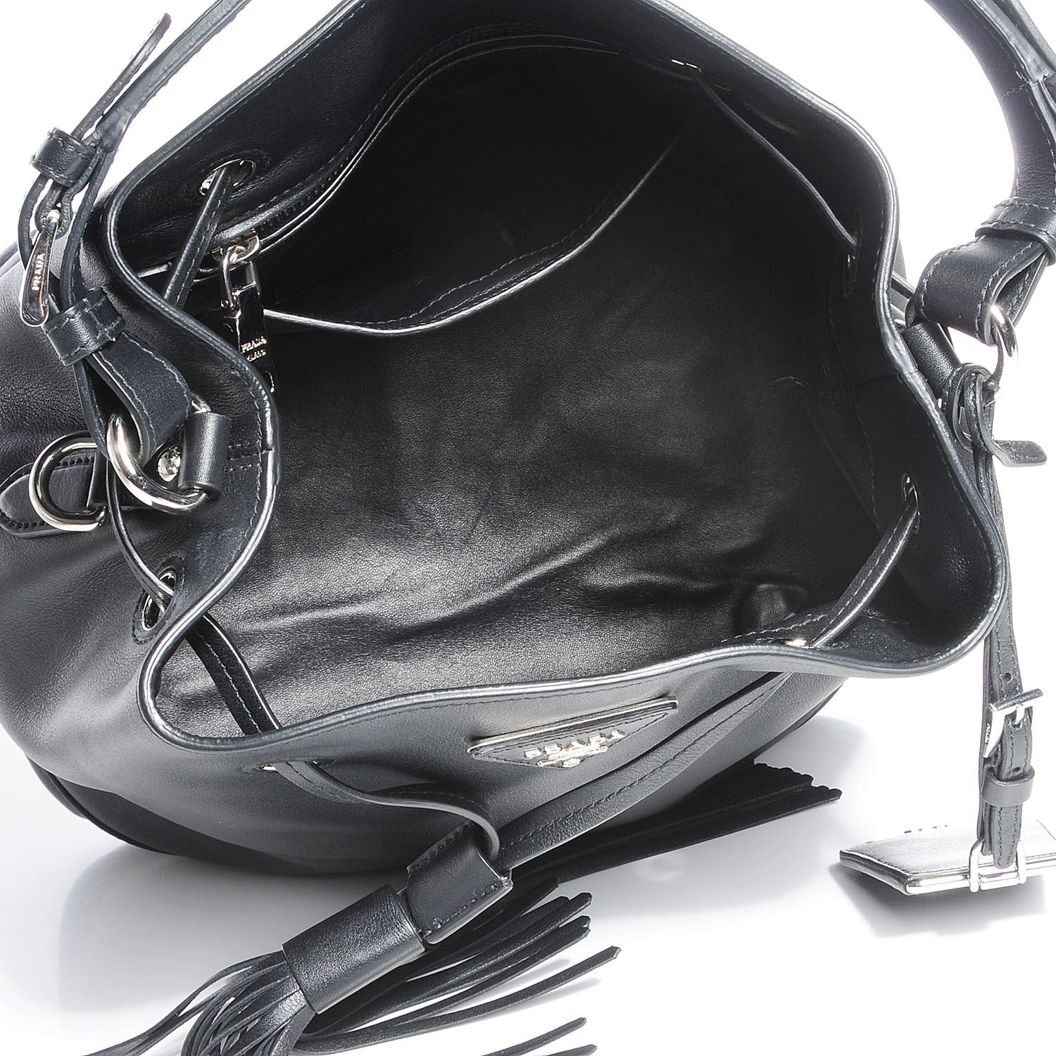 Prada City Calf Bucket Bag Nero Black 9 of 9