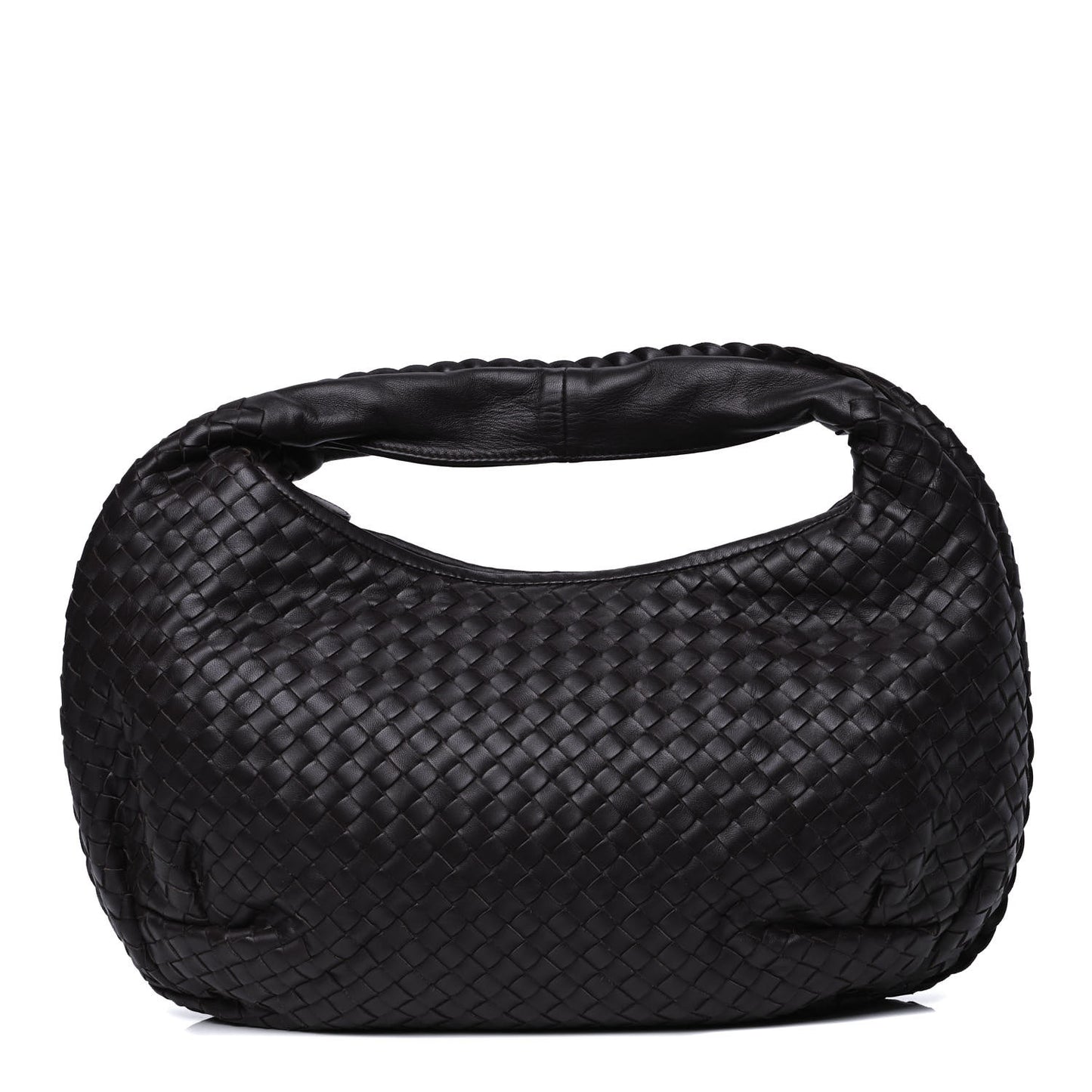 Nappa Intrecciato Medium Belly Veneta Hobo Ebano