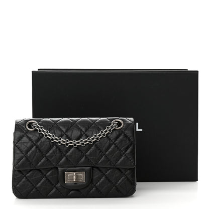 Chanel Aged Calfskin Quilted 2.55 Reissue Mini Flap Black 11 of 11