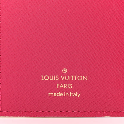 Louis Vuitton Damier Azur 2021 Christmas Animation Hollywood Victorine Wallet Fuchsia 6 of 6