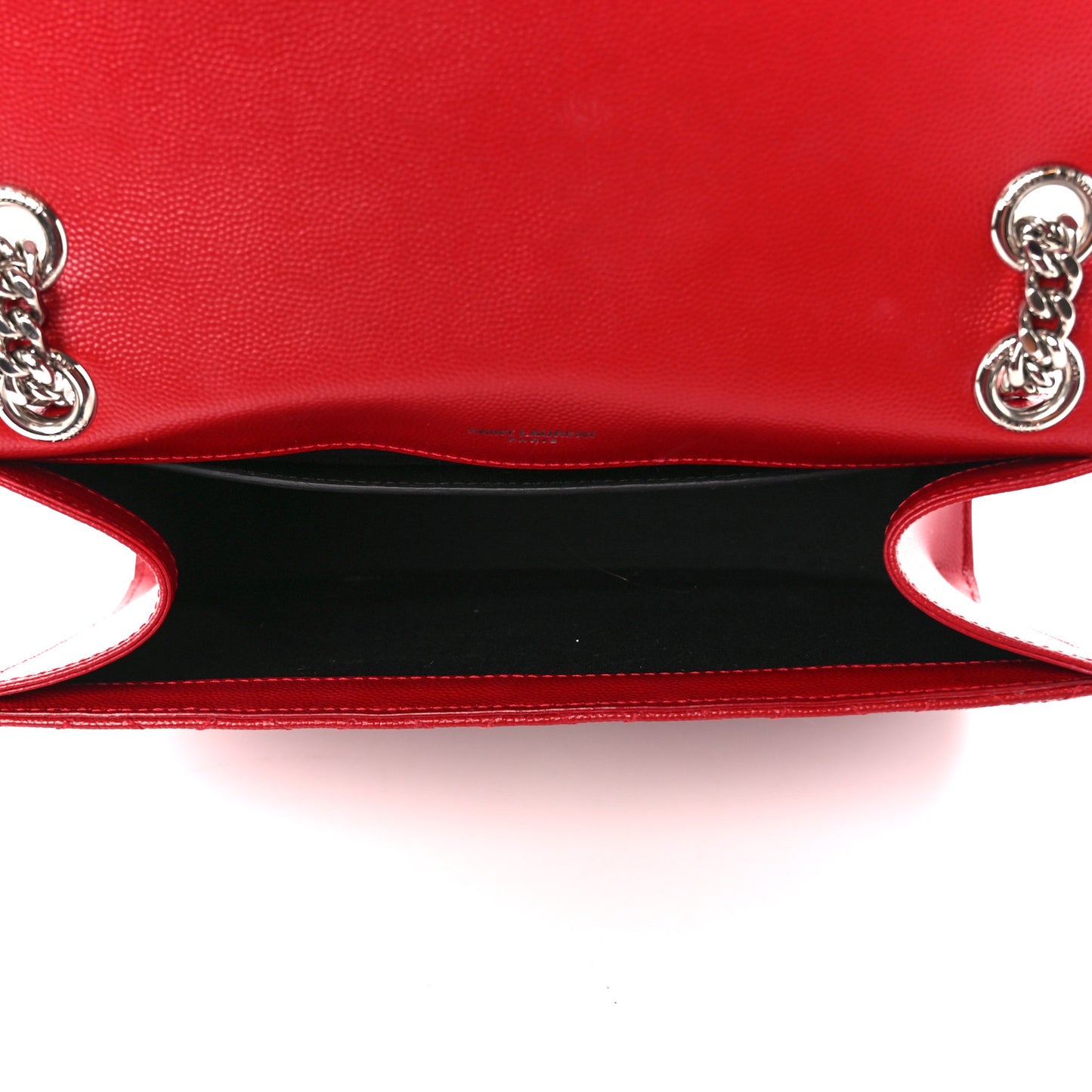 Grain De Poudre Textured Mixed Matelasse Triquilt Medium Monogram Satchel Rouge Eros