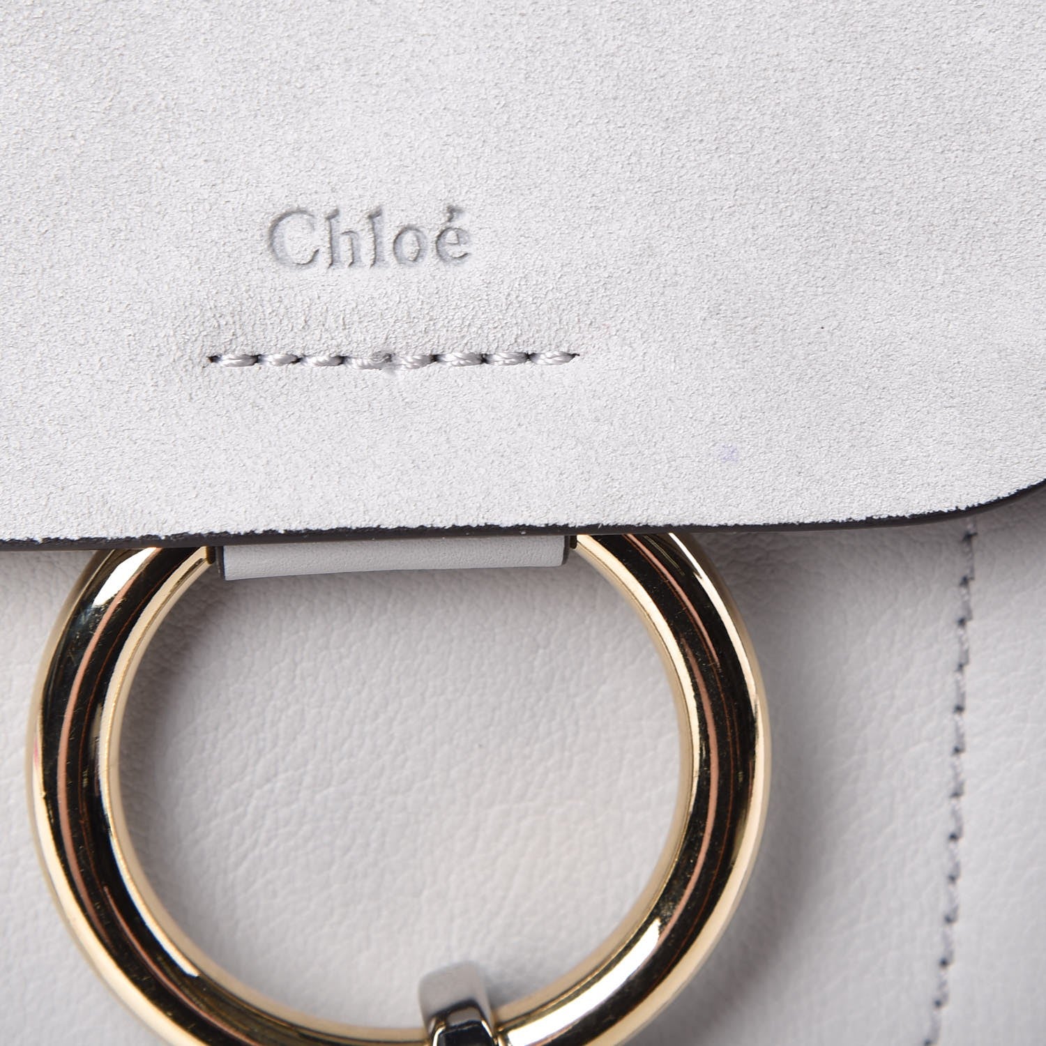 Chloe Suede Calfskin Mini Faye Backpack Airy Grey 8 of 8