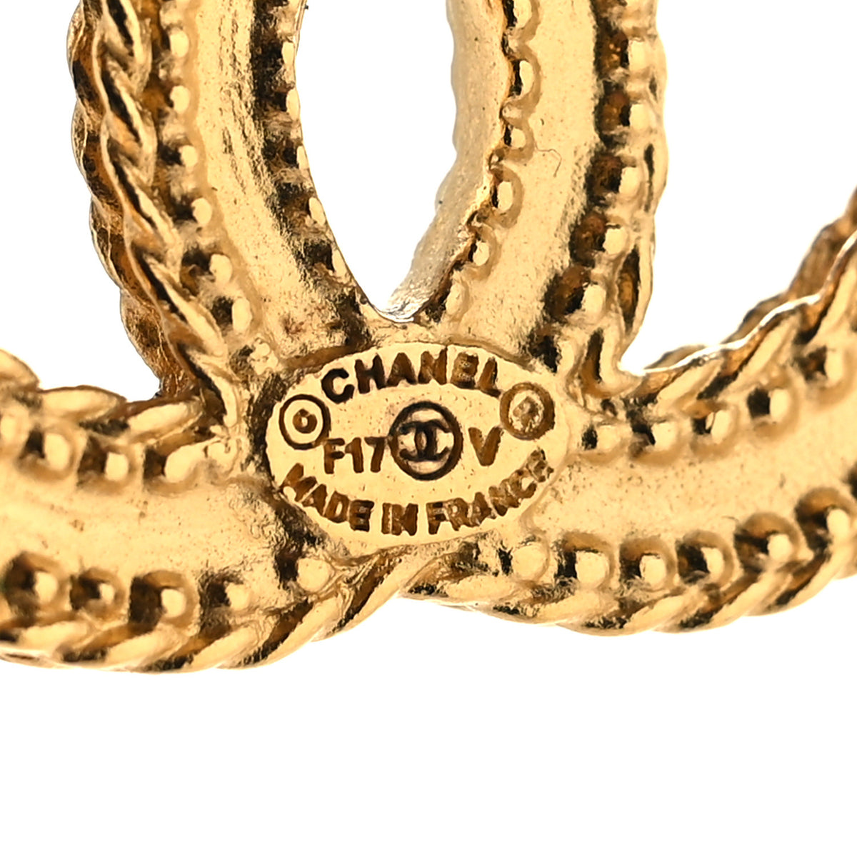 CC Drop Earrings Matte Gold
