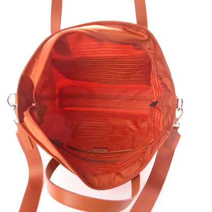 Prada Tessuto Nylon Tote Papaya 5 of 10