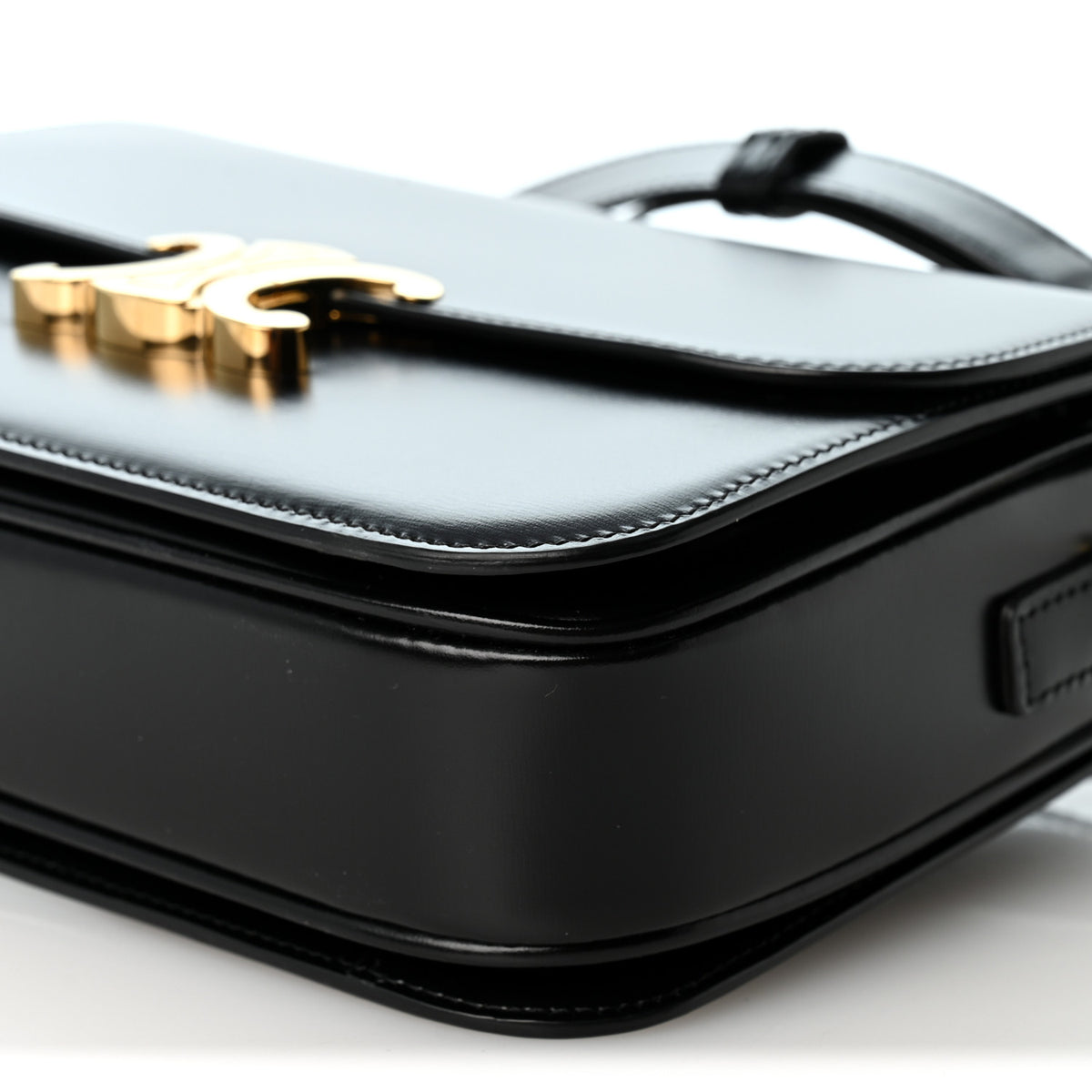 Celine Shiny Calfskin Medium Triomphe Black 9 of 9