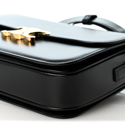 Celine Shiny Calfskin Medium Triomphe Black 9 of 9