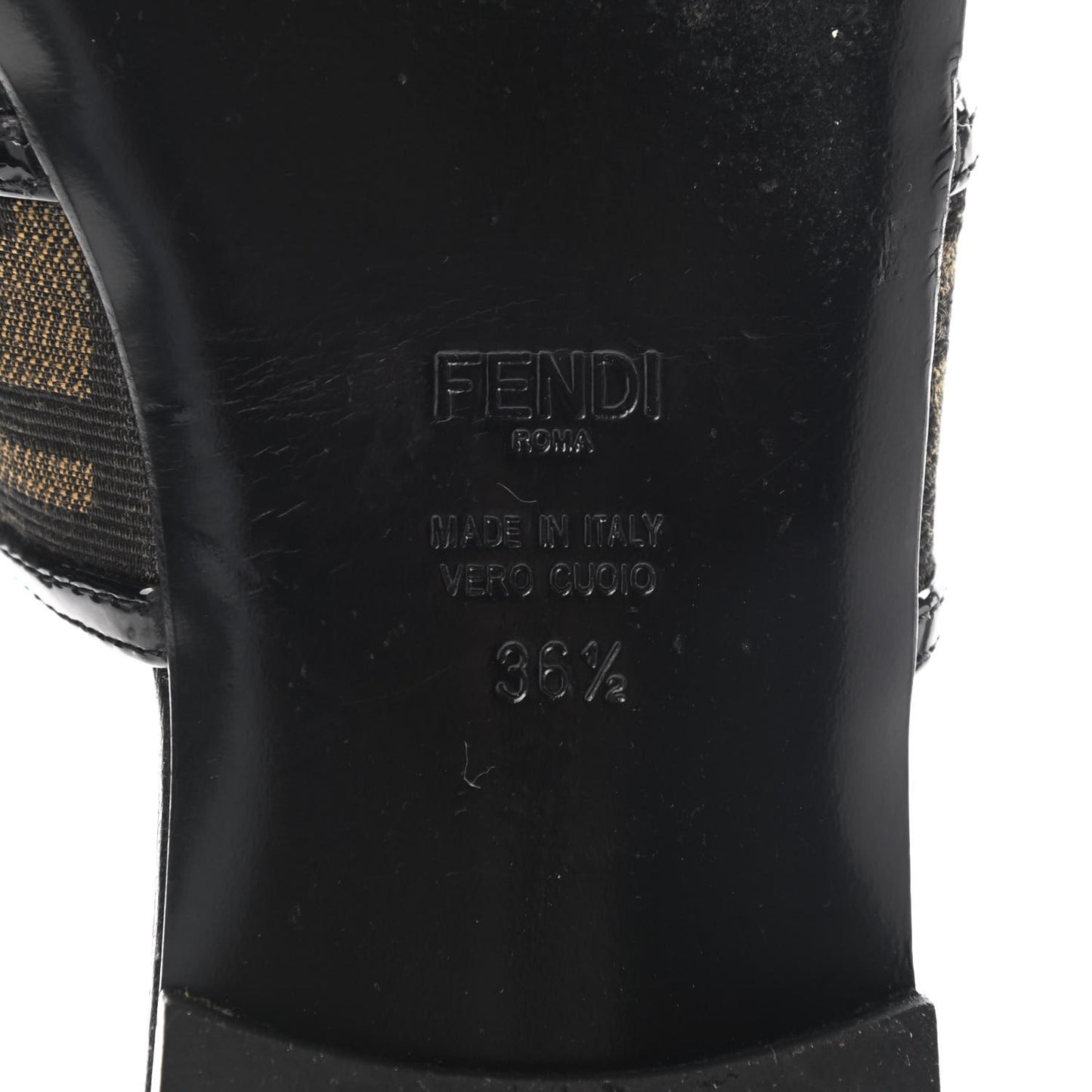 Patent Zucca Thong Sandals 36.5 Black
