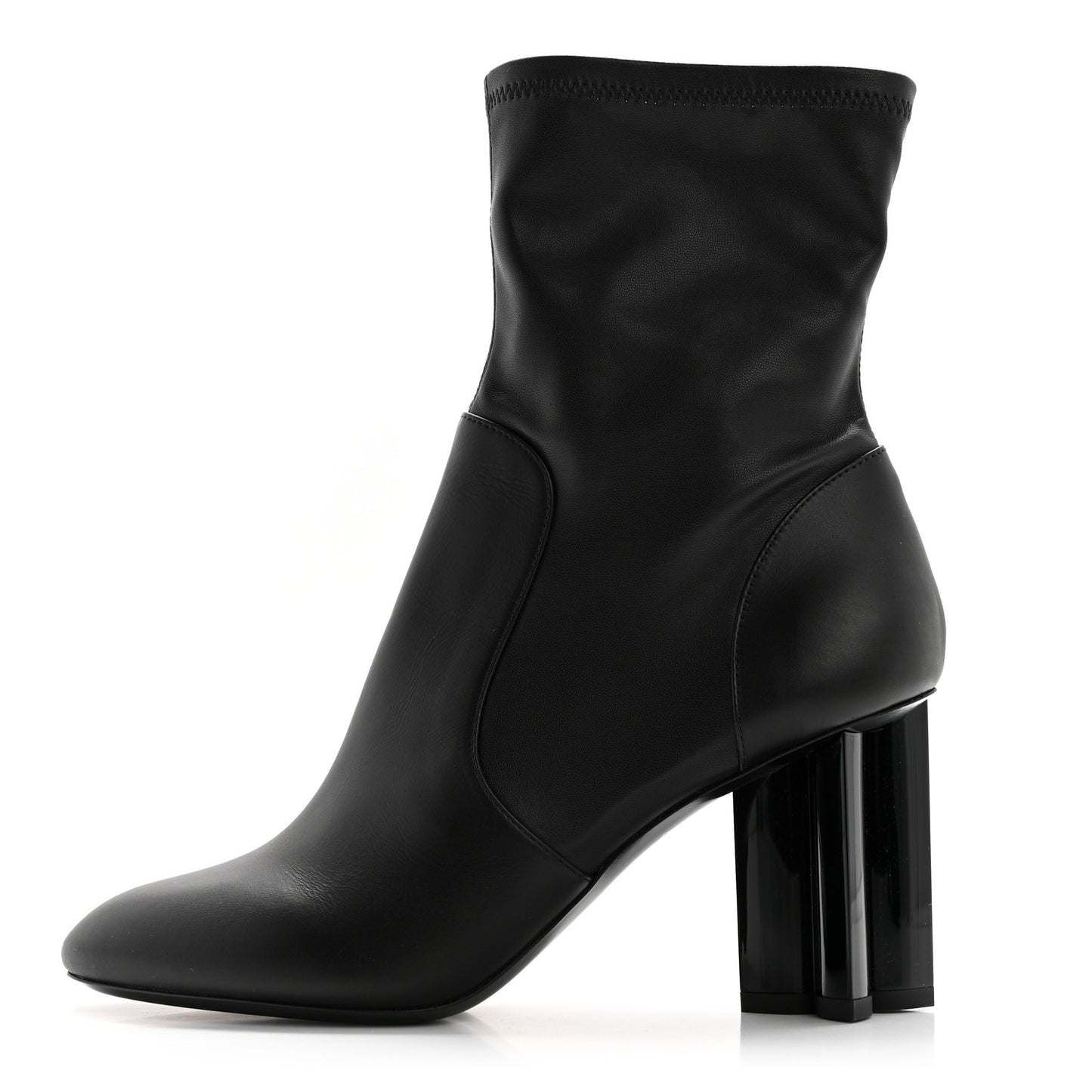 Calfskin Uniformes Silhouette Ankle Boots 39 Black