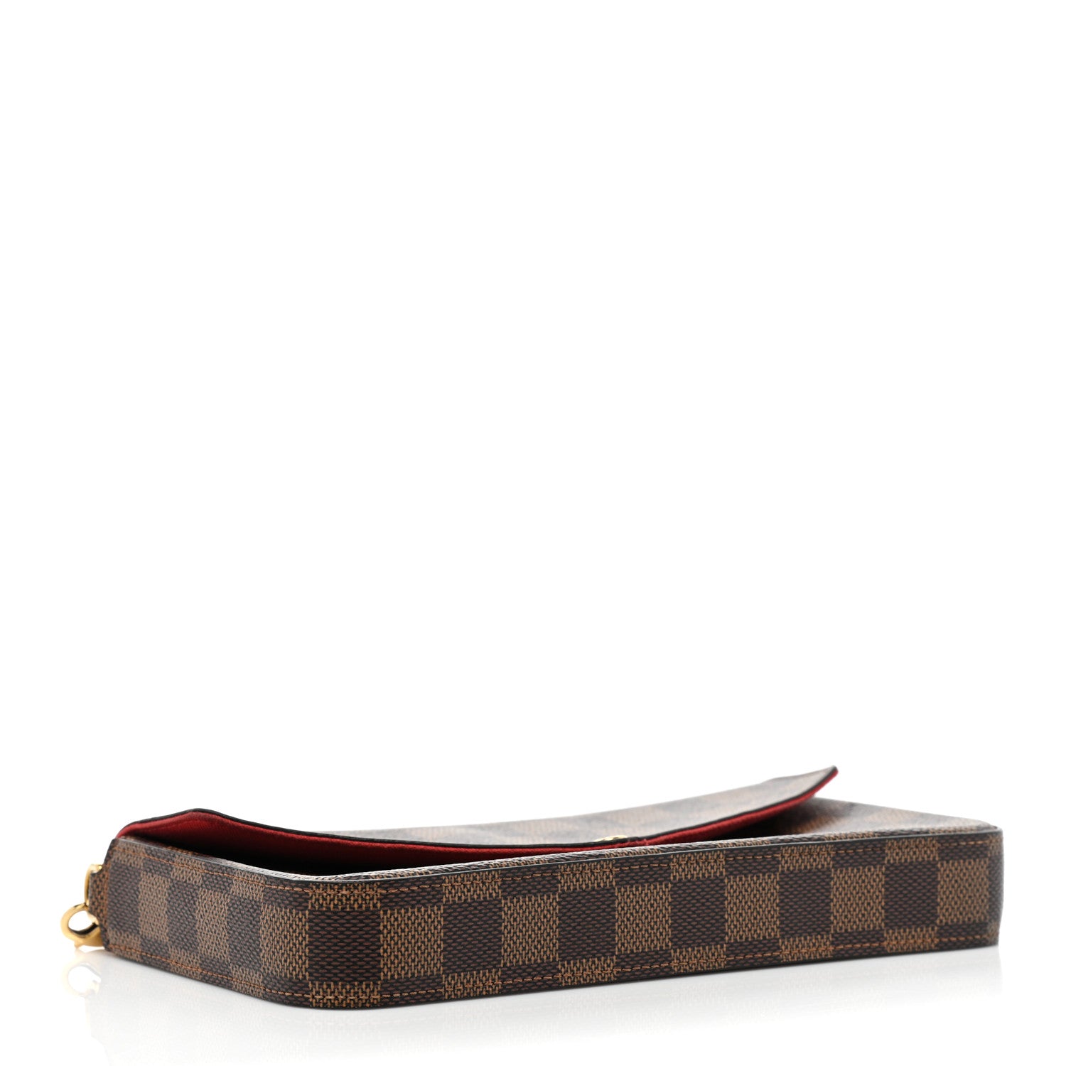 Louis Vuitton Damier Ebene Pochette Felicie Chain Wallet 5 of 12
