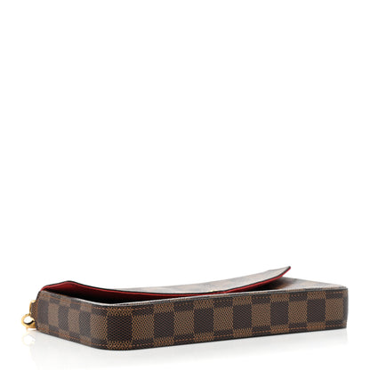 Louis Vuitton Damier Ebene Pochette Felicie Chain Wallet 5 of 12