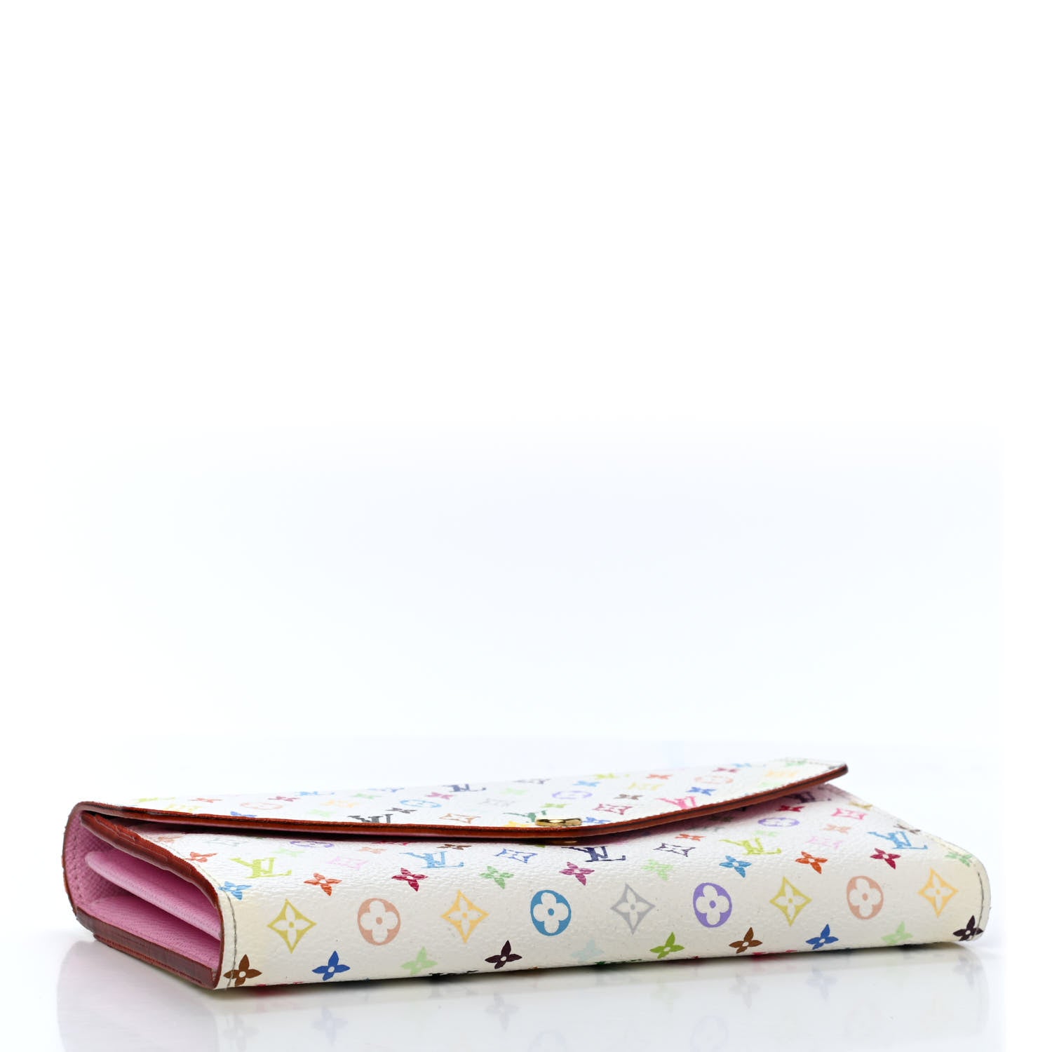 Louis Vuitton Monogram Multicolor Sarah Wallet NM White Litchi 3 of 4