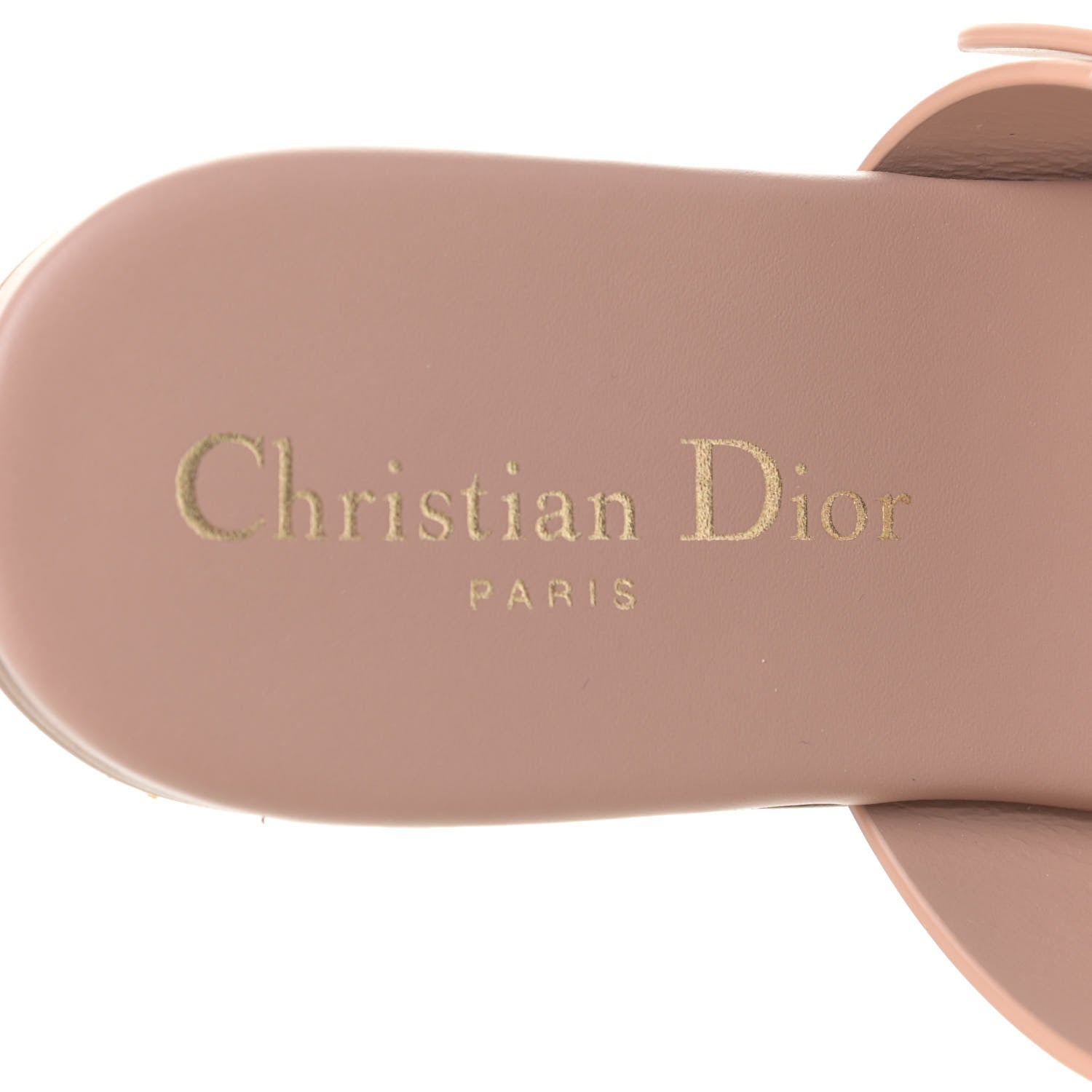 Christian Dior Calfskin D-Dior Slide Sandals 37 Rose De Vents 12 of 13