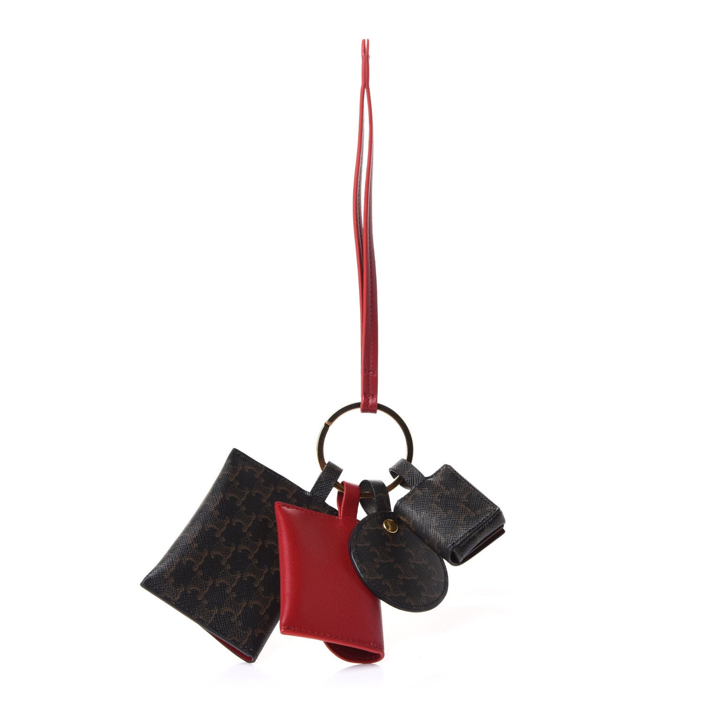 Triomphe Lambskin Multi Key Ring Coin Card Case