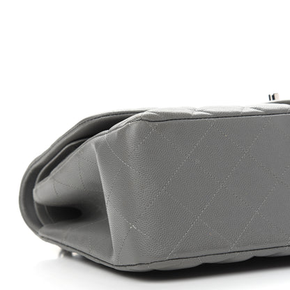 Chanel Caviar Quilted Jumbo Double Flap Grey 8 of 14