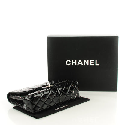 Chanel Patent Quilted Jumbo Double Flap Black 4 of 8