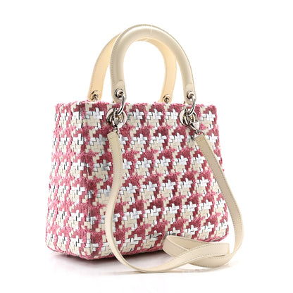 Christian Dior Tweed Medium Lady Dior Pink 3 of 13