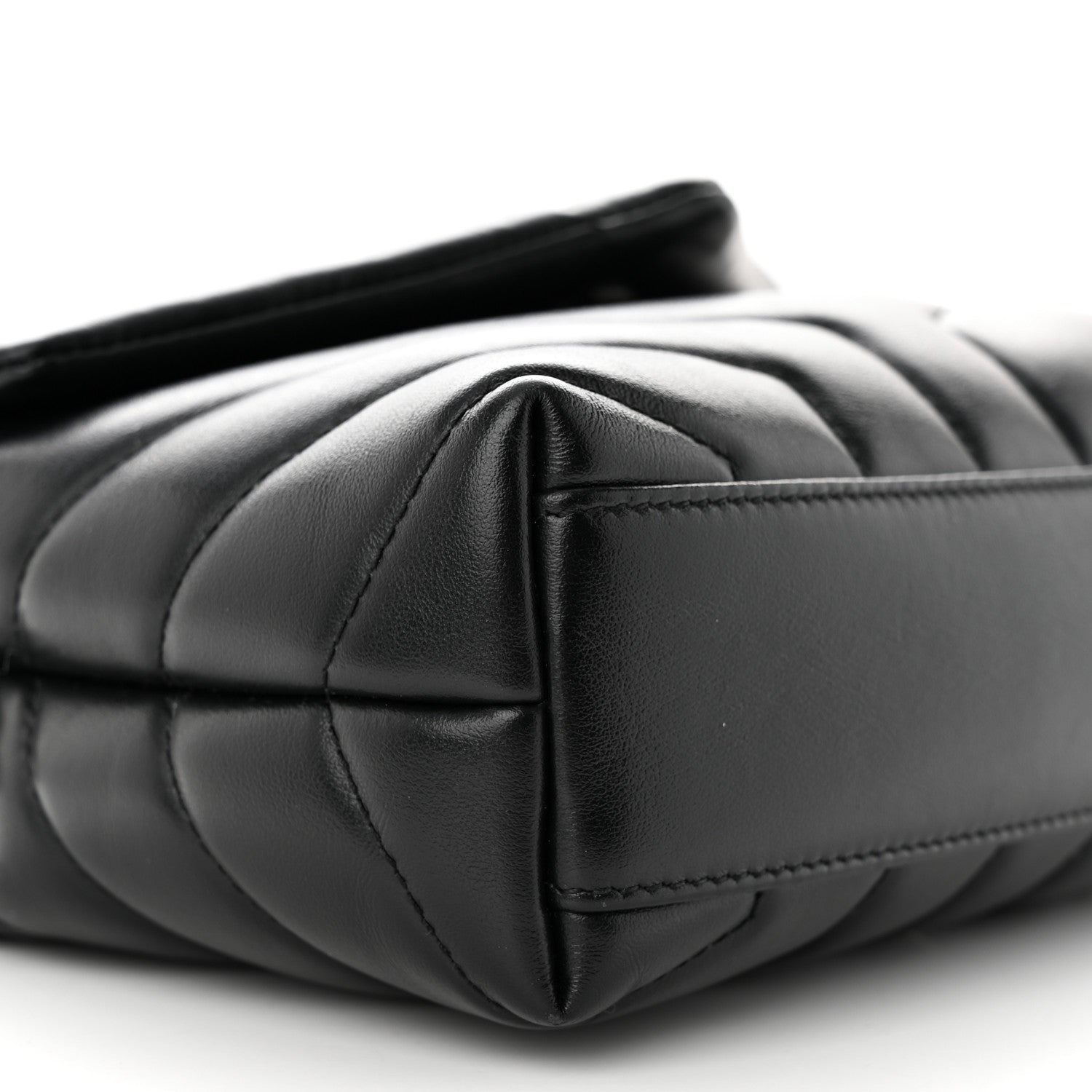 Saint Laurent Calfskin Y Quilted Monogram Monochrome Toy Loulou Crossbody Bag Black 9 of 12