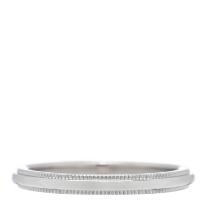 Tiffany Platinum 2mm Milgrain Wedding Band Ring 49 5 3 of 4