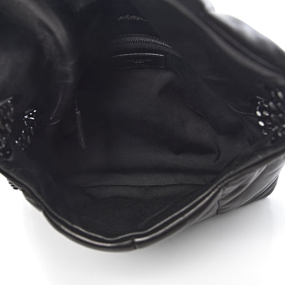 Saint Laurent Lambskin Quilted Small Loulou Puffer Monogram Chain Satchel Black 5 of 11