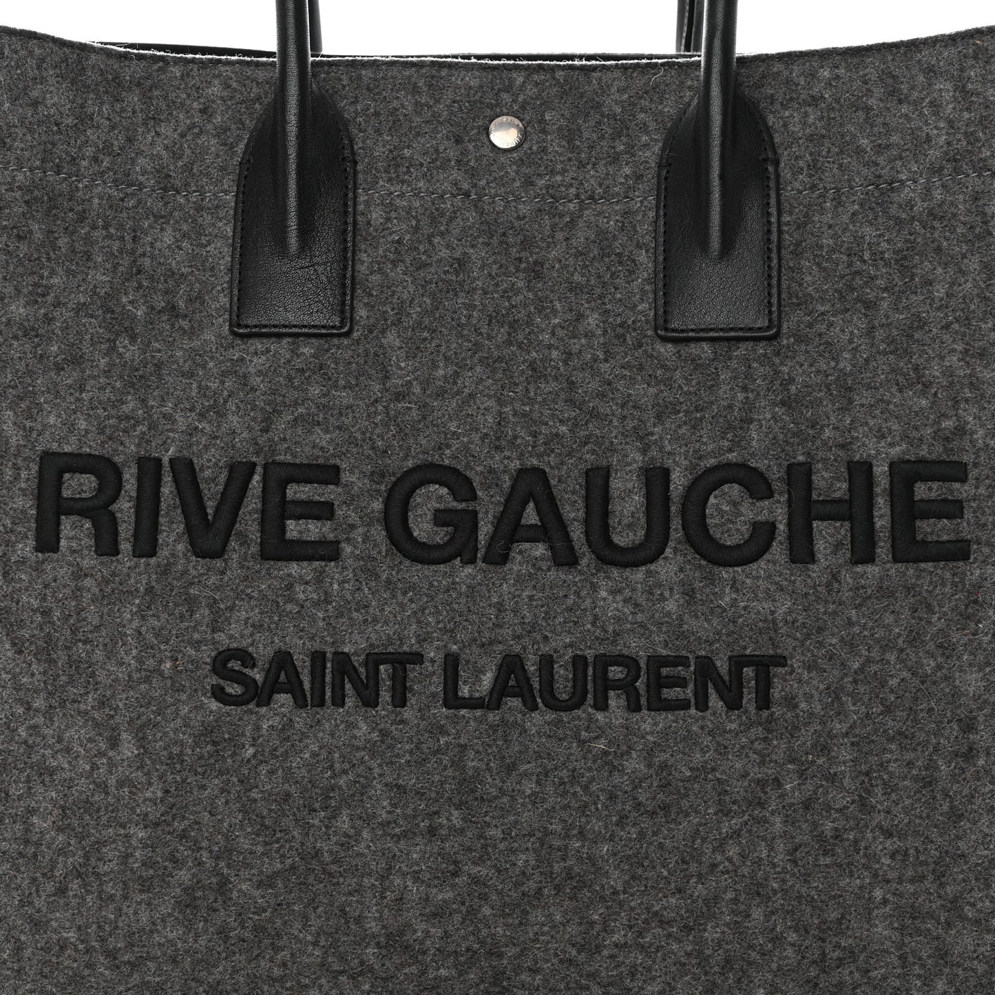 Wool Calfskin Rive Gauche Tote Grey