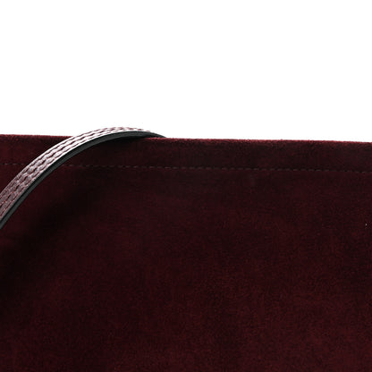 Chloe Calfskin Suede Medium Faye Shoulder Bag Dark Purple 7 of 9