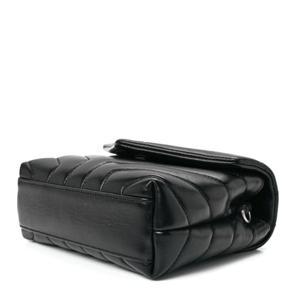 Saint Laurent Calfskin Y Quilted Monogram Toy Loulou Crossbody Bag Black 10 of 12