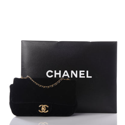 Chanel Velvet Quilted Mini Rectangular Flap Black 13 of 13