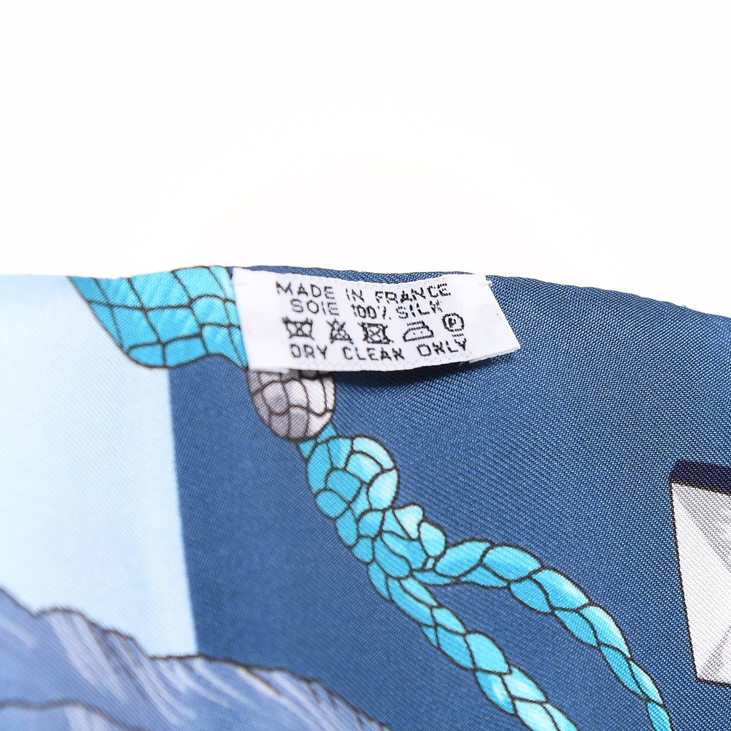 Hermes Silk Les Cles Maxi Twilly Royal Bleu Petrol Sky Bleu 4 of 4