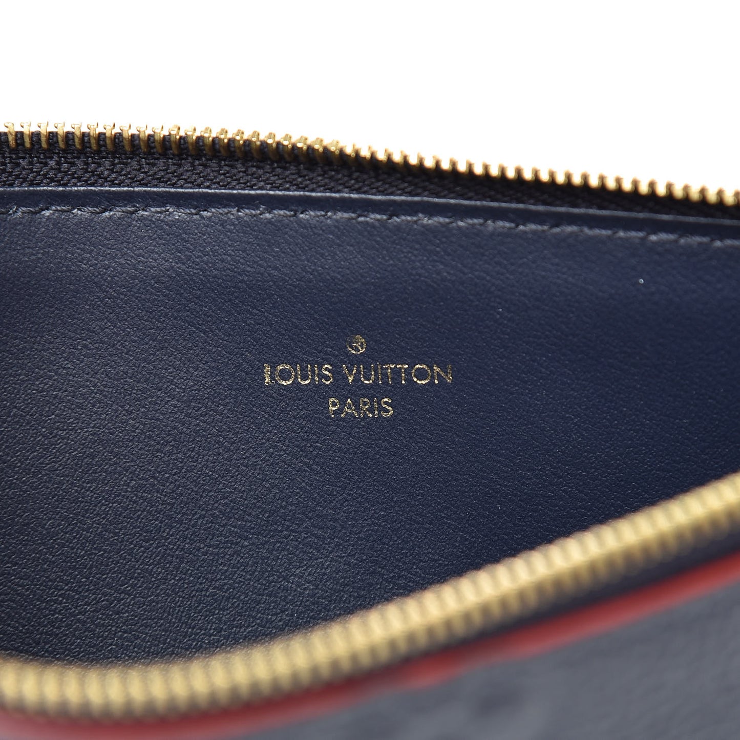 Empreinte Felicie Chain Wallet Zippered Insert Marine Rouge