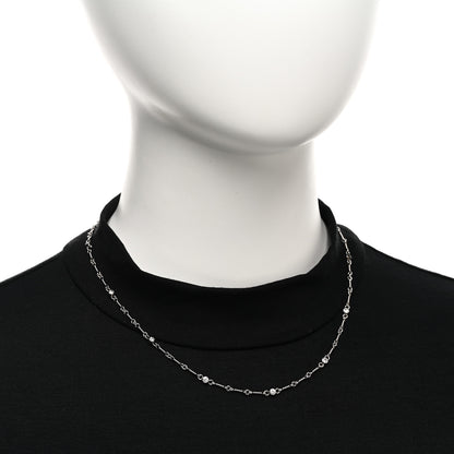 Tiffany Platinum Diamond Dog Bone Chain Necklace 2 of 4
