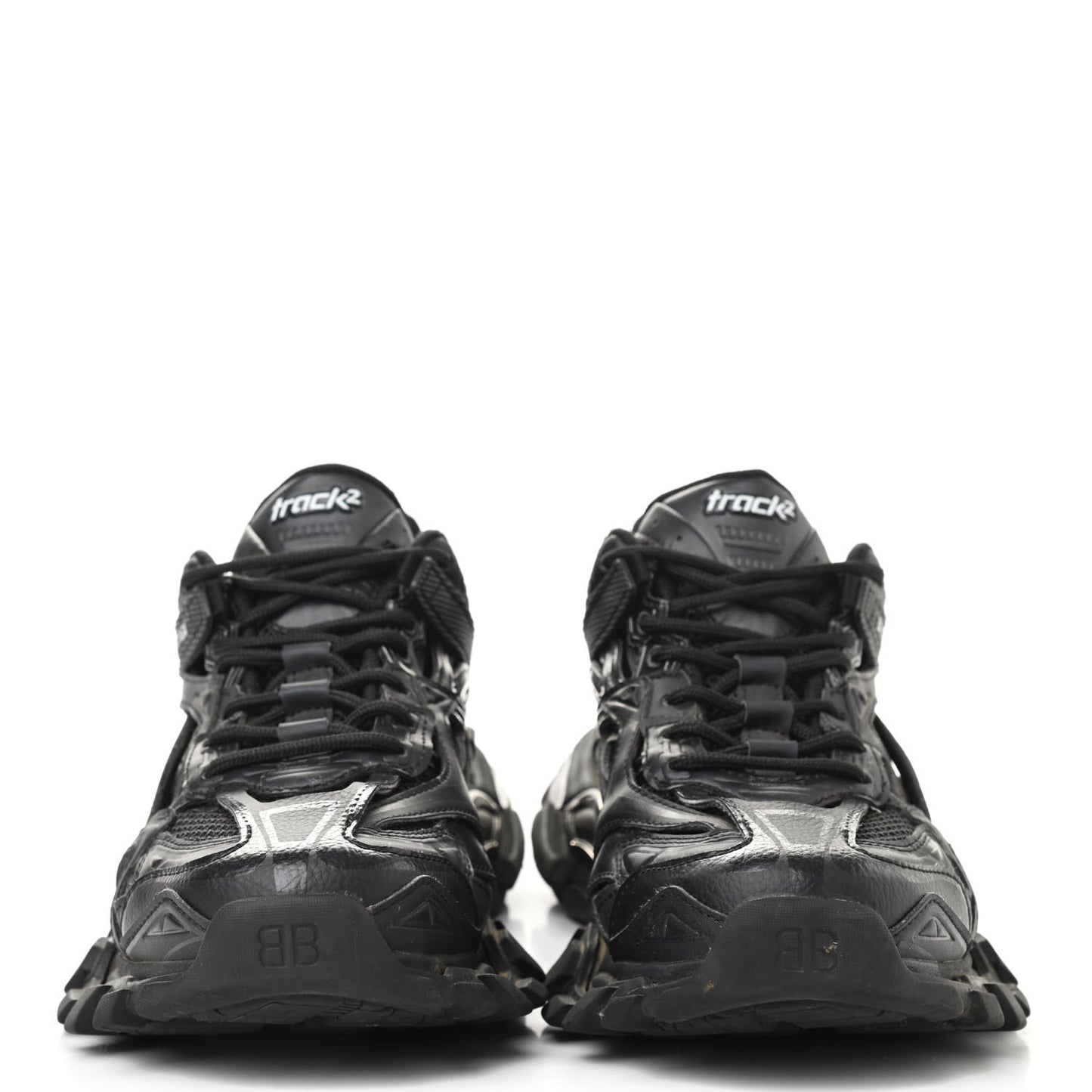 Rubber Mesh Womens Track.2 Open Sneakers 39 Black